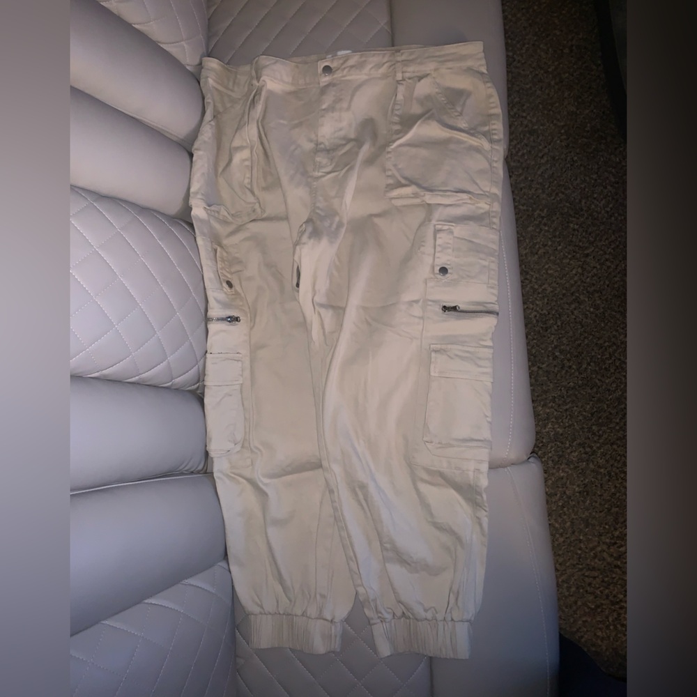 Beige Cargo Pants